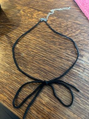 Delicate Black Bow Tie Choker Necklace